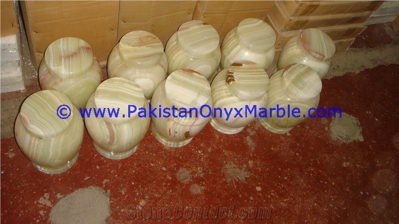 Green Onyx Urns