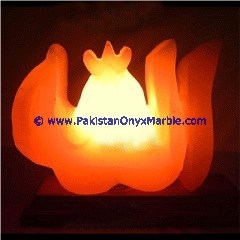 Himalayan Ionic Salt Crystal Allah Name Lamp