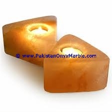 Himalayan Salt Candle Holder Tea Light Triangle