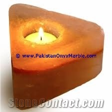 Himalayan Salt Candle Holder Tea Light Triangle