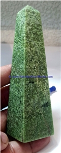 Hydrogrossular Garnet Green Polished Obelisk