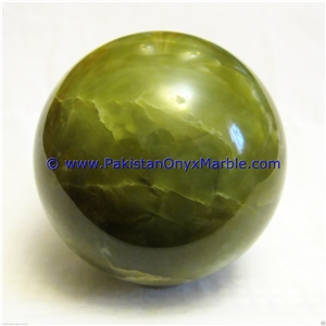 Hydrogrossular Garnet Polished Green Ball Sphere