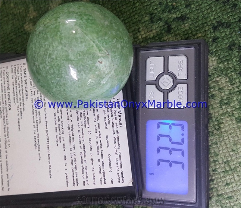 Hydrogrossular Garnet Polished Green Ball Sphere