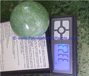 Hydrogrossular Garnet Polished Green Ball Sphere