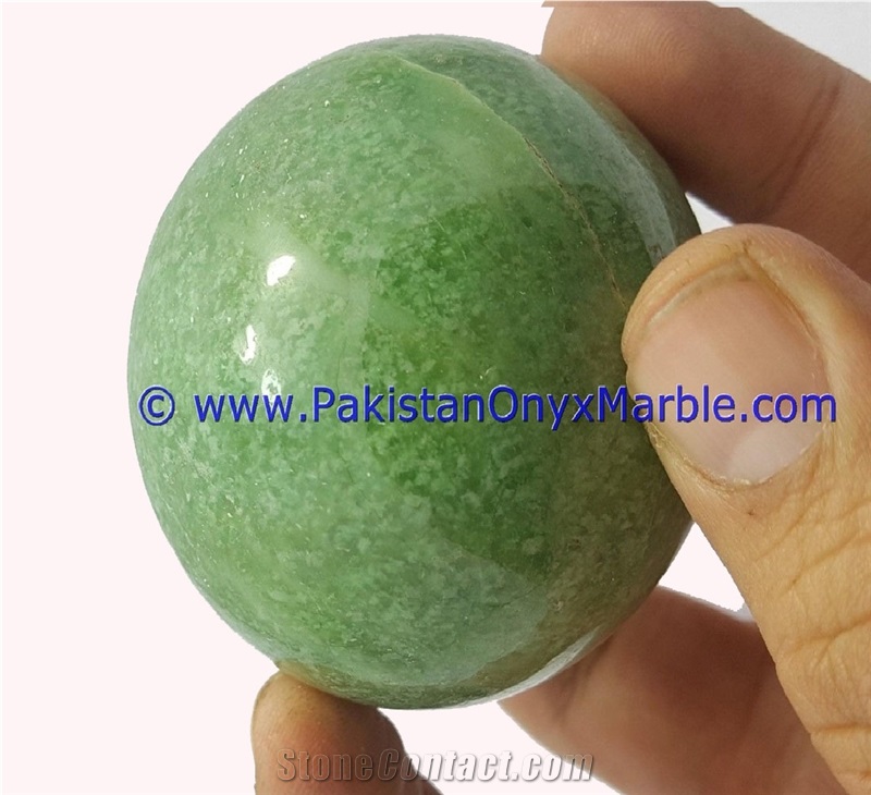 Hydrogrossular Garnet Polished Green Ball Sphere