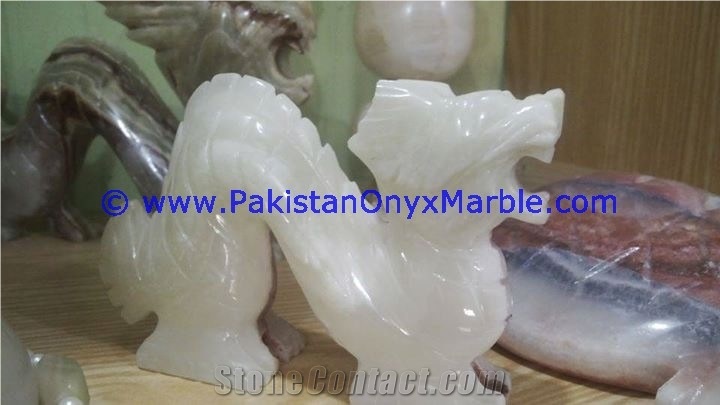 Jade Green Onyx Dragon Statue