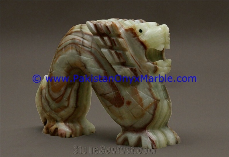 Jade Green Onyx Dragon Statue