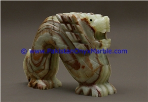 Jade Green Onyx Dragon Statue