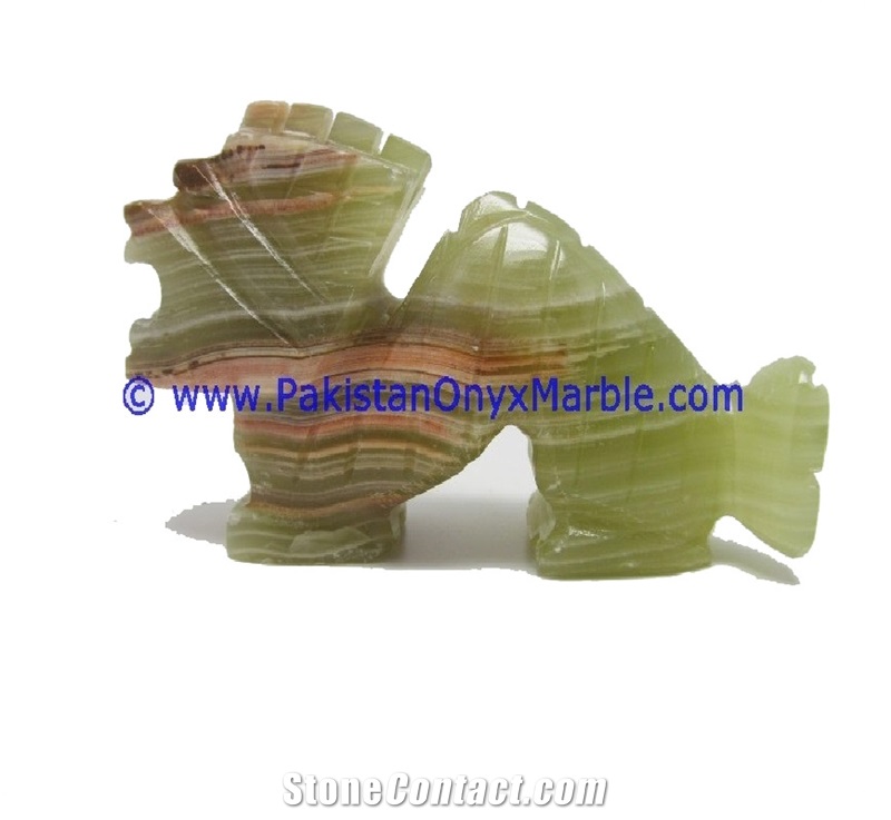 Jade Green Onyx Dragon Statue