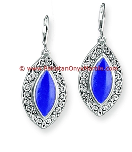 Lapis Lazuli Earrings Pear Shaped Drop Earrings
