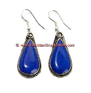 Lapis Lazuli Earrings Pear Shaped Drop Earrings