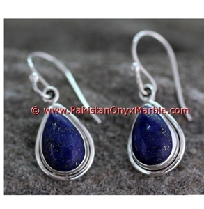 Lapis Lazuli Earrings Pear Shaped Drop Earrings