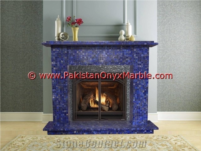 Lapis Lazuli Mosaic Fireplaces Covering