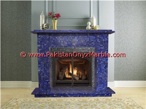 Lapis Lazuli Mosaic Fireplaces Covering