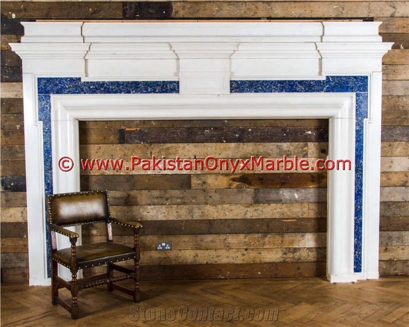 Lapis Lazuli Mosaic Fireplaces Covering