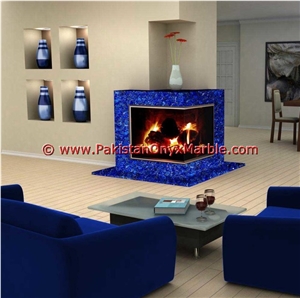 Lapis Lazuli Mosaic Fireplaces Covering