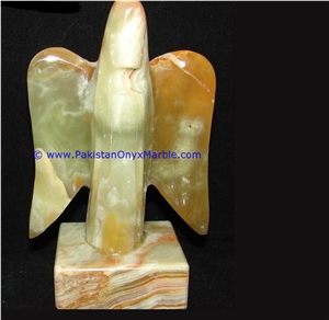 Light Green Onyx Angle Statue Handicraft Carving