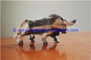 Marble Animals Bull Ox Statue Sculpture