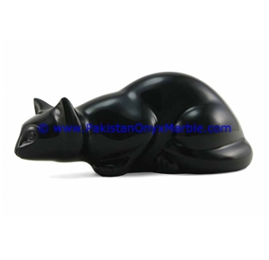 Marble Animals Cats Statue Sculpture Figurine