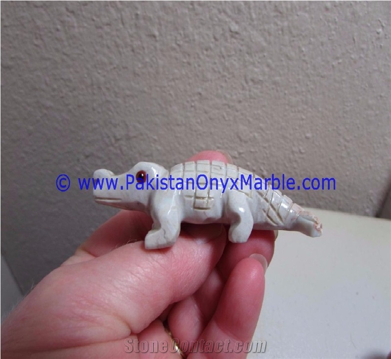 Marble Animals Crocodile Alligator Carved Gifts