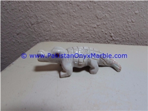 Marble Animals Crocodile Alligator Carved Gifts