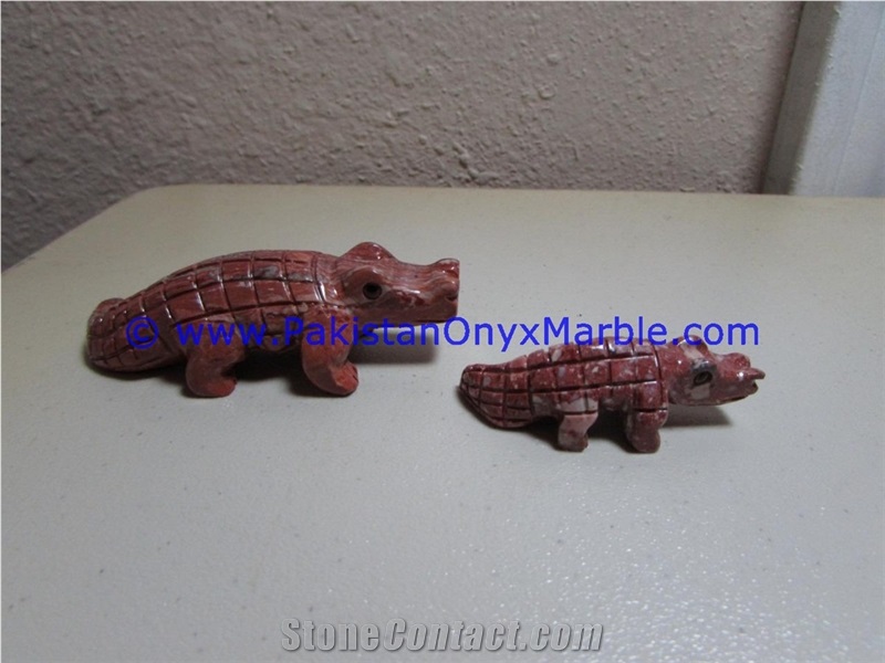 Marble Animals Crocodile Alligator Carved Gifts