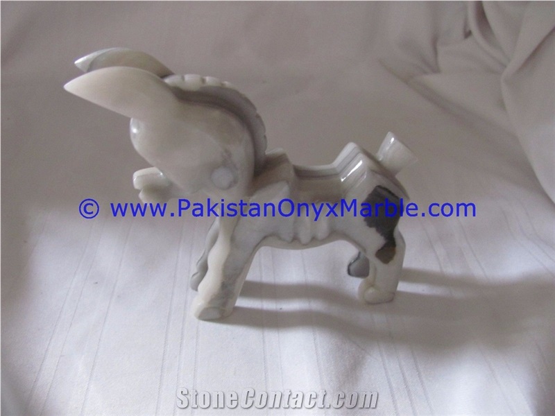 Marble Animals Donkey Statue Sculpture Figurine