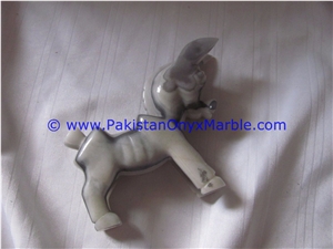 Marble Animals Donkey Statue Sculpture Figurine