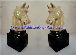 Marble Animals Horse Head Statue Sculpture