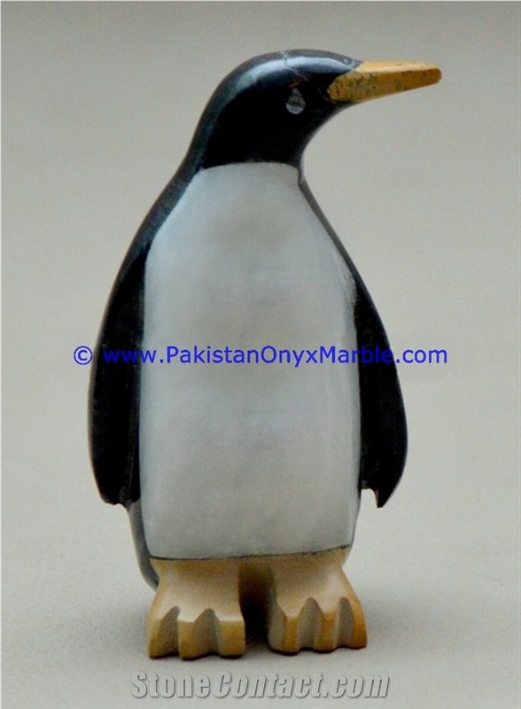 Marble Animals Penguin Statue Sculpture Figurine
