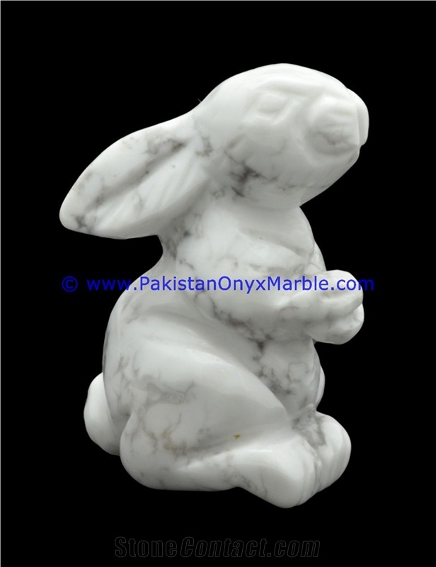 Marble Animals Rabbit Statue Sculpture Figurine