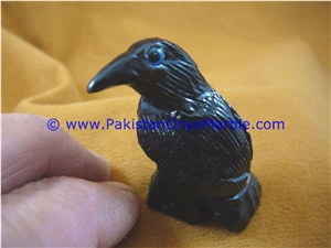 Marble Birds Crow Statue Sculpture Figurine