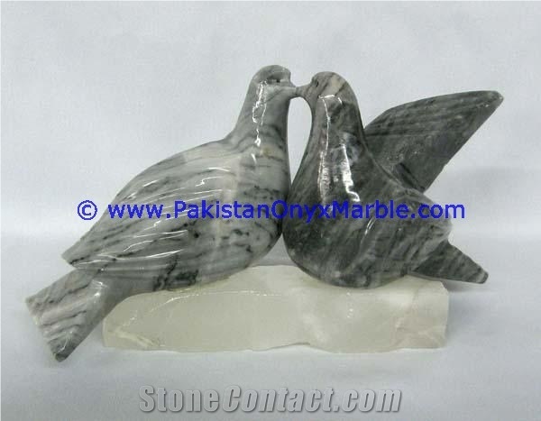 Marble Birds Dove Statue Sculpture Figurine
