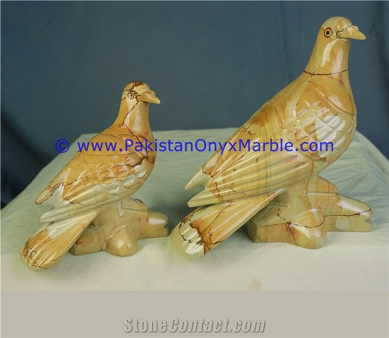 Marble Birds Dove Statue Sculpture Figurine