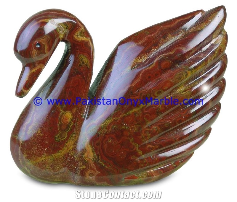 Marble Birds Swan Statue Sculpture Figurine