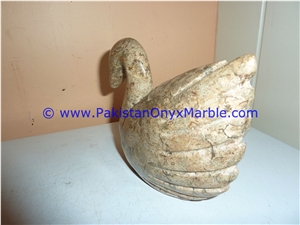 Marble Birds Swan Statue Sculpture Figurine