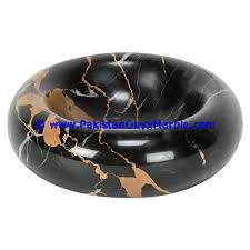 Marble Bowls Black and Gold Michelangelo Dinning