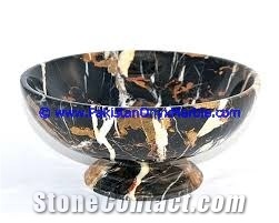 Marble Bowls Black and Gold Michelangelo Dinning
