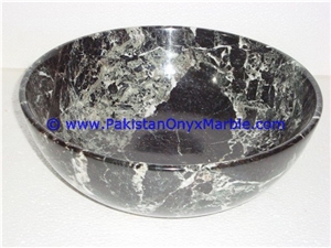 Marble Bowls Black Zebra Dinning Kitchen Serving