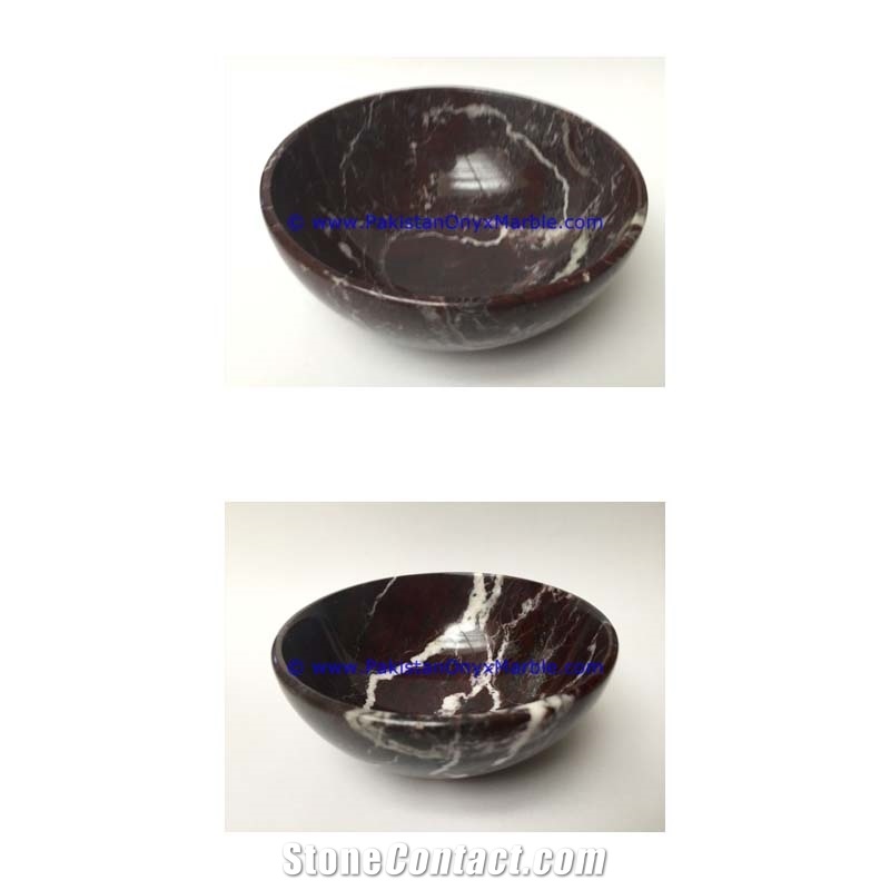 Marble Bowls Red Zebra Dinning Kitchen Serving