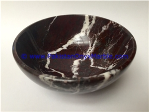 Marble Bowls Red Zebra Dinning Kitchen Serving
