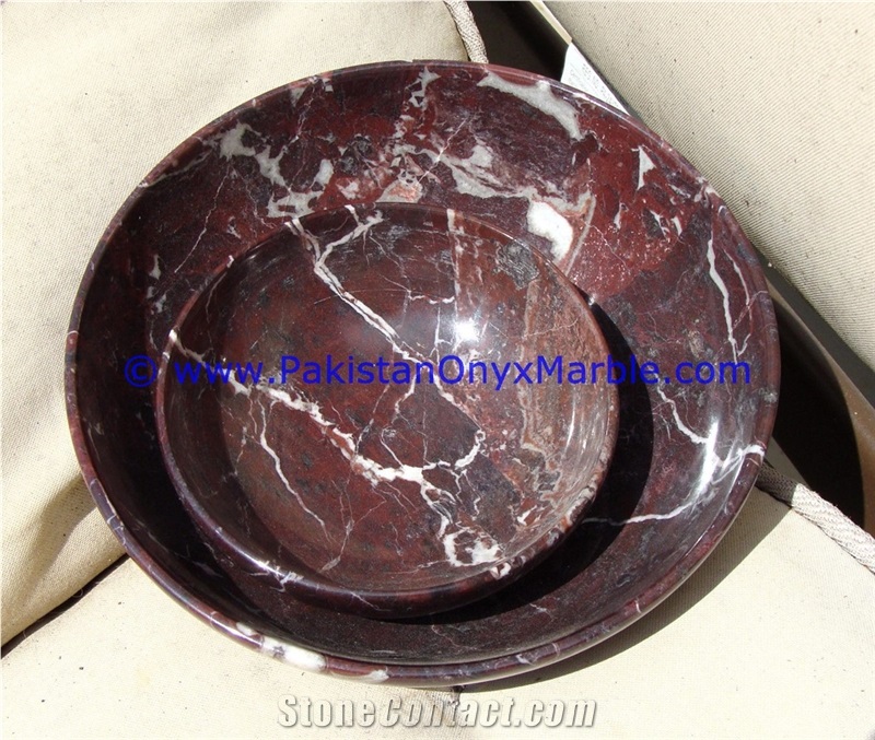 Marble Bowls Red Zebra Dinning Kitchen Serving