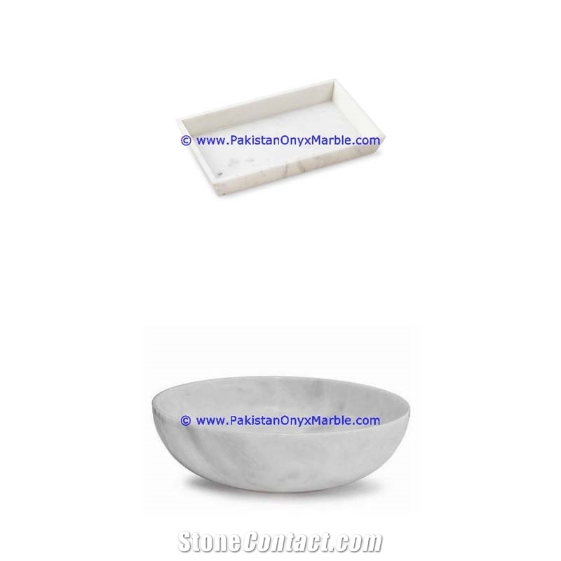 Marble Bowls White Ziarat Carrara Dinning