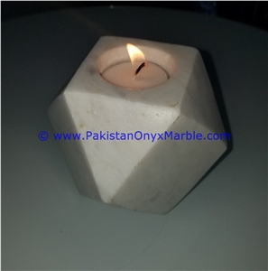 Marble Candle Holders Diamond Geometric Shaped Marble Candle Holders Diamond Geometric Shaped