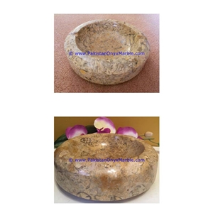 Marble Cigar Ashtrays Fossil Corel