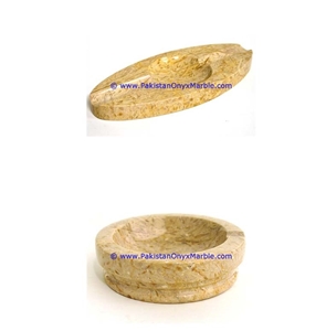 Marble Cigar Ashtrays Fossil Corel