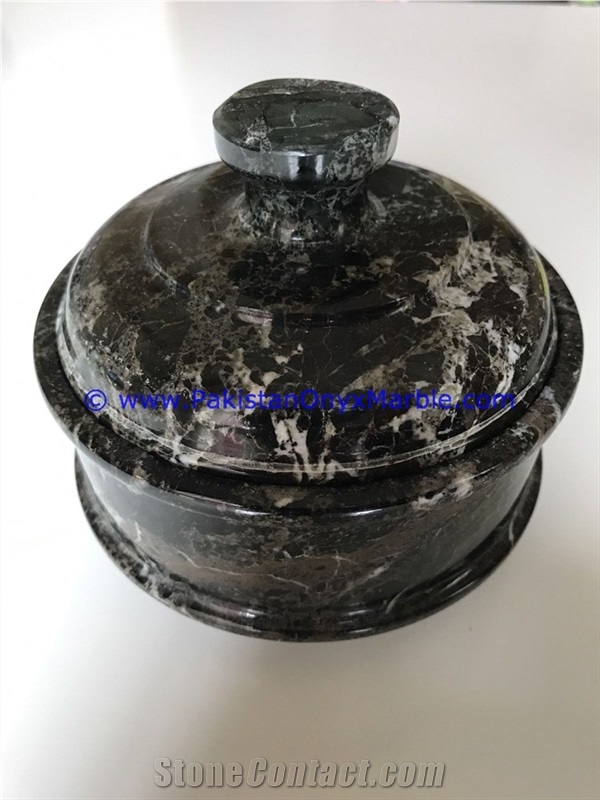 Marble Jars Black Zebra Marble