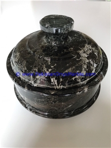 Marble Jars Black Zebra Marble