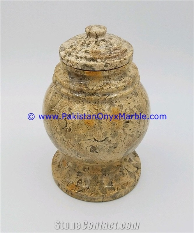 Marble Jars Fossil Corel Marble Handcarved