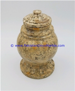 Marble Jars Fossil Corel Marble Handcarved Marble Jars Fossil Corel Marble Handcarved